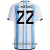 Argentina L. MARTINEZ 22 Hjemme VM 2022 - Herre Fotballdrakt